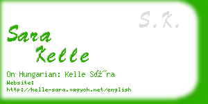 sara kelle business card